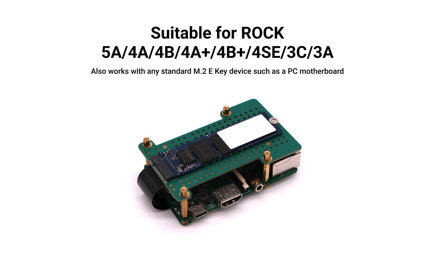 Radxa M.2 extension board for ROCK 4A/4B/4A+/4B+/4SE/3A/5A/3C — reference image 1