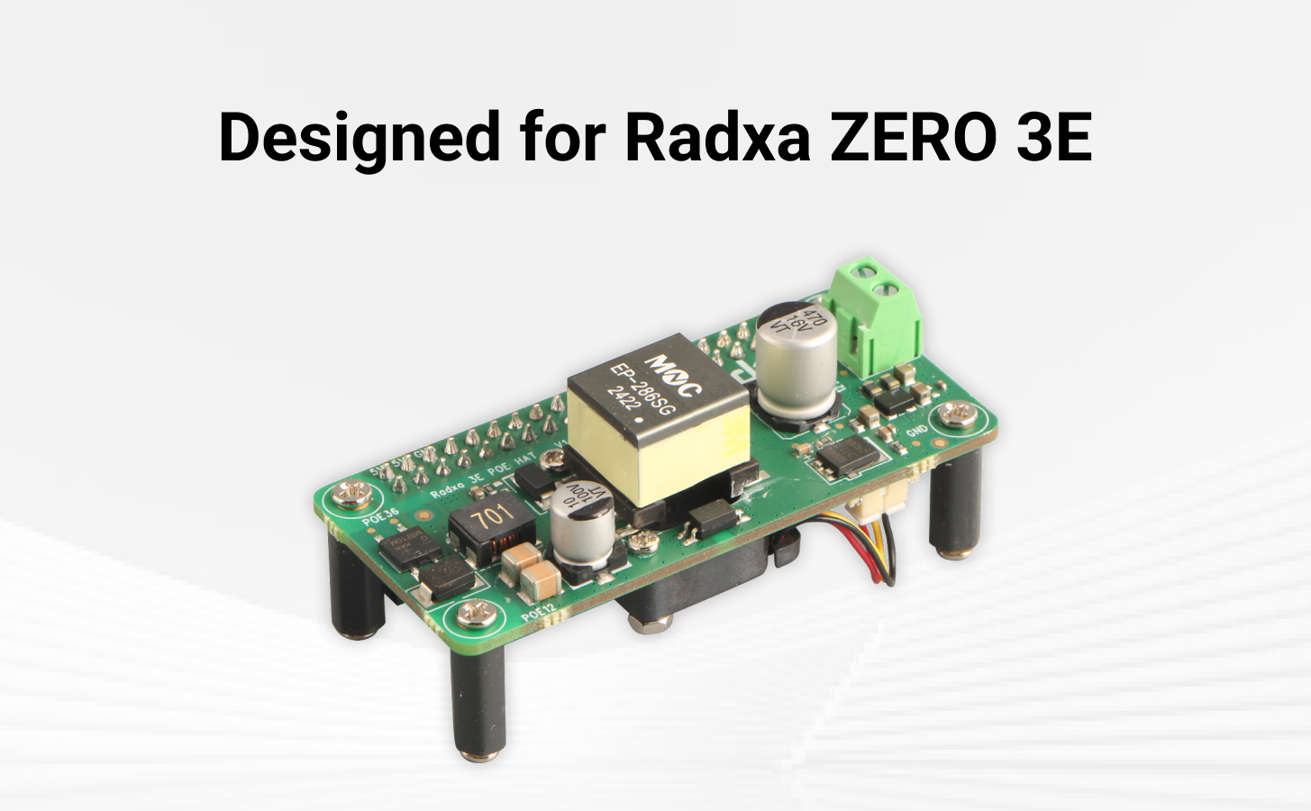 Radxa ZERO 3E PoE HAT, Designed for Radxa ZERO 3E, Easy to Install and Remove. — reference image 1
