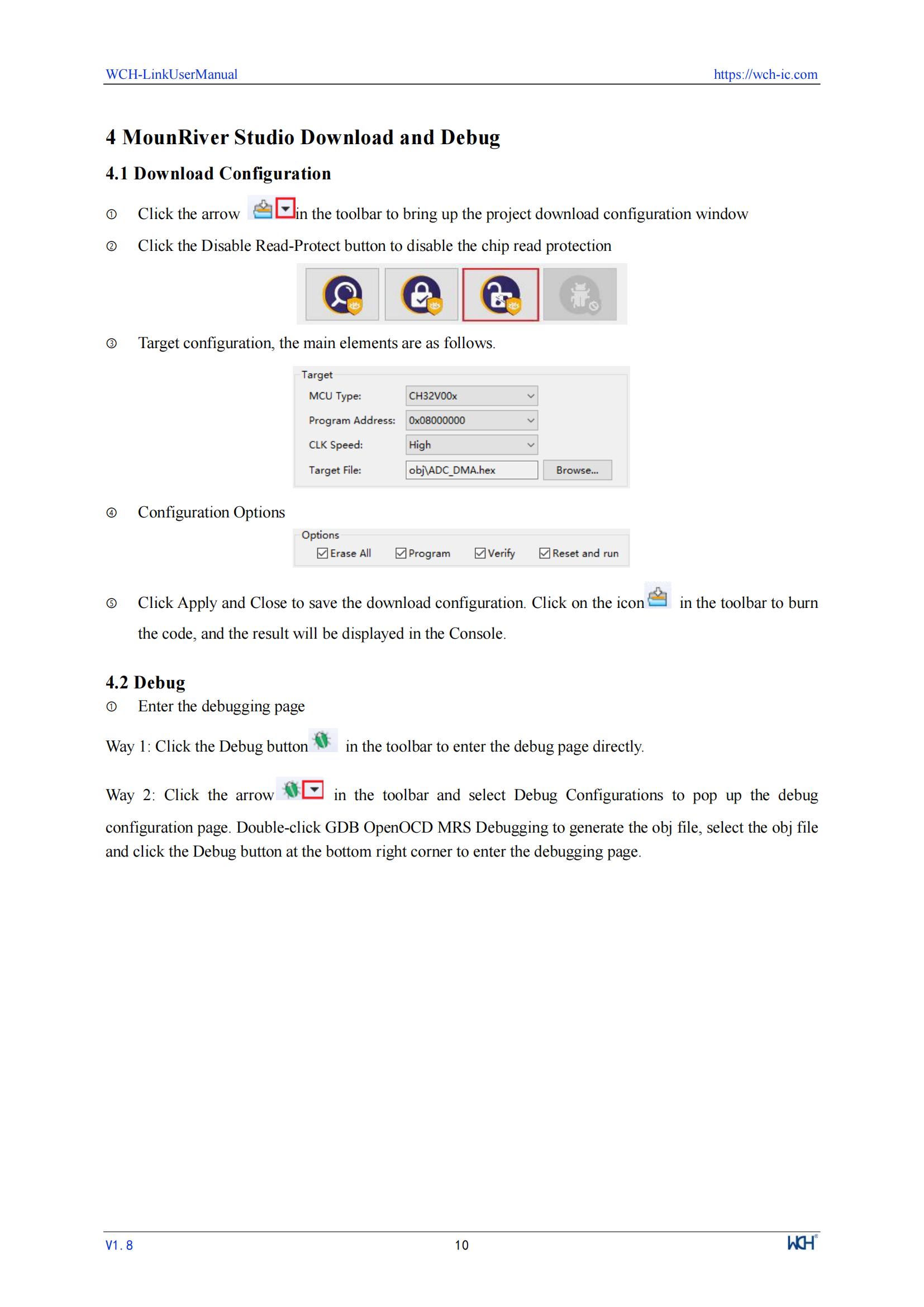 WCH LinkE Online Download Debugger Support WCH RISC-V Architecture MCU/SWD Interface ARM Chip 1 Serial Port to USB Channel — reference image 10