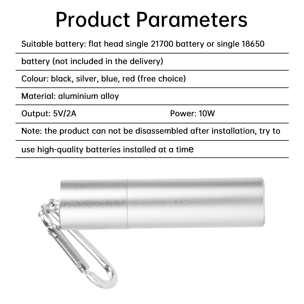 5V 2A 1x 18650/21700 USB Type-C Battery Charger Case DIY Power Bank Box For Phone Electronic Charging Not Including Batteries — reference image 6