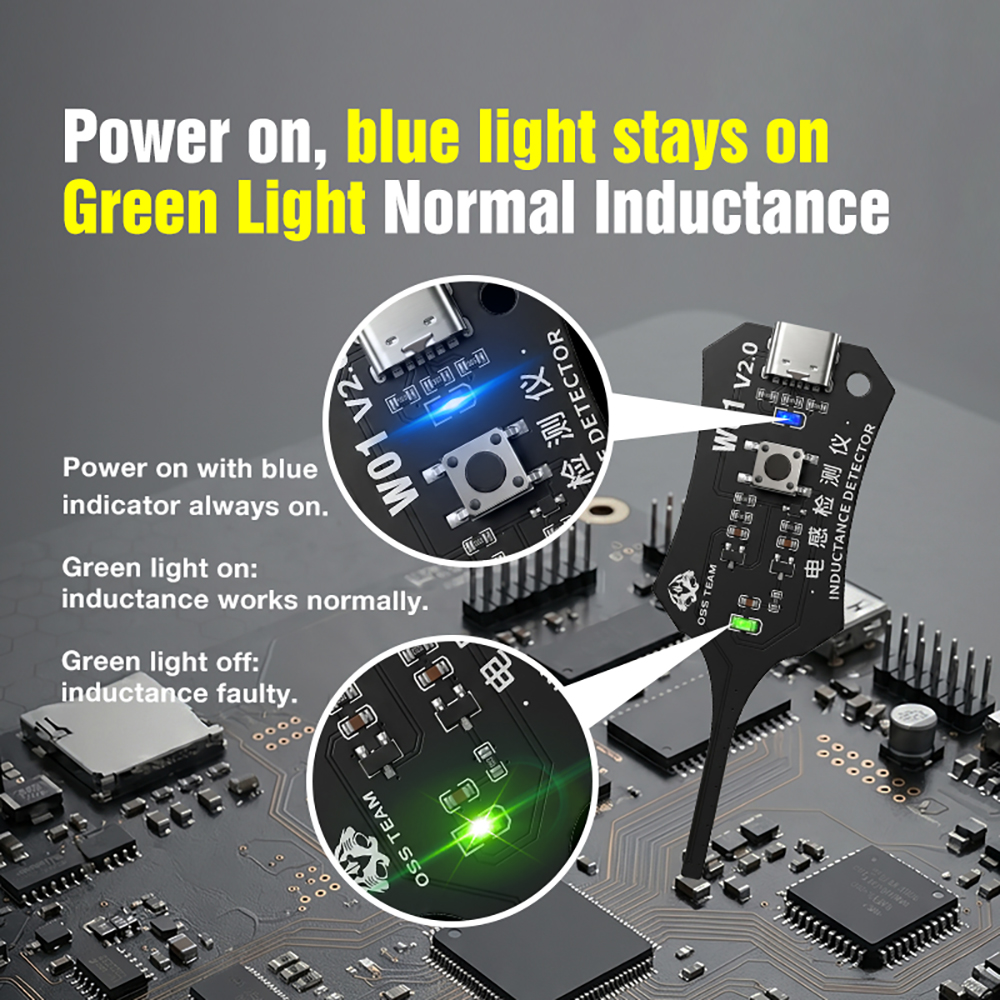 Smart Induction Tester for Phone Motherboard Coil Fault Detection with Type C Port Easy Plug Play Portable Diagnostic Tool — reference image 4