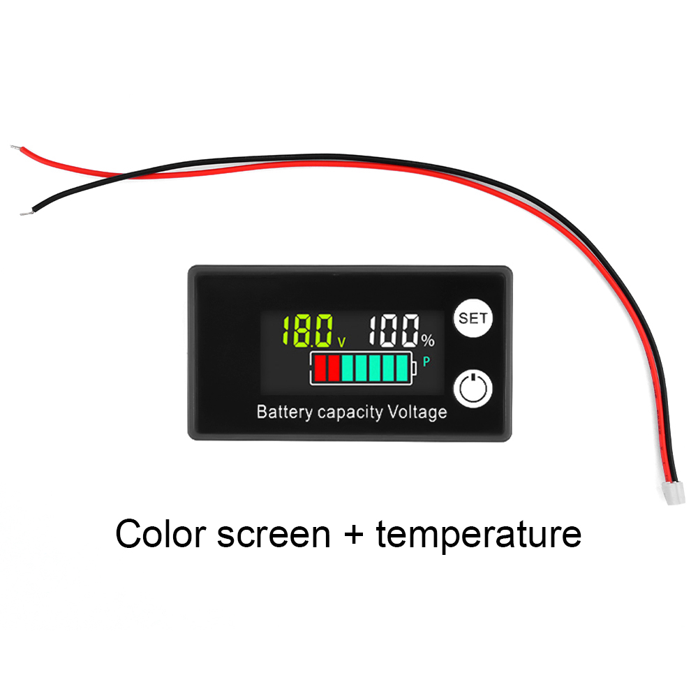 DC 8-100V Battery Capacity Indicator LCD Digital Electricity Meter Lead-acid Lithium LiFe PO4 Voltage Tester for Car Motorcycle — reference image 1