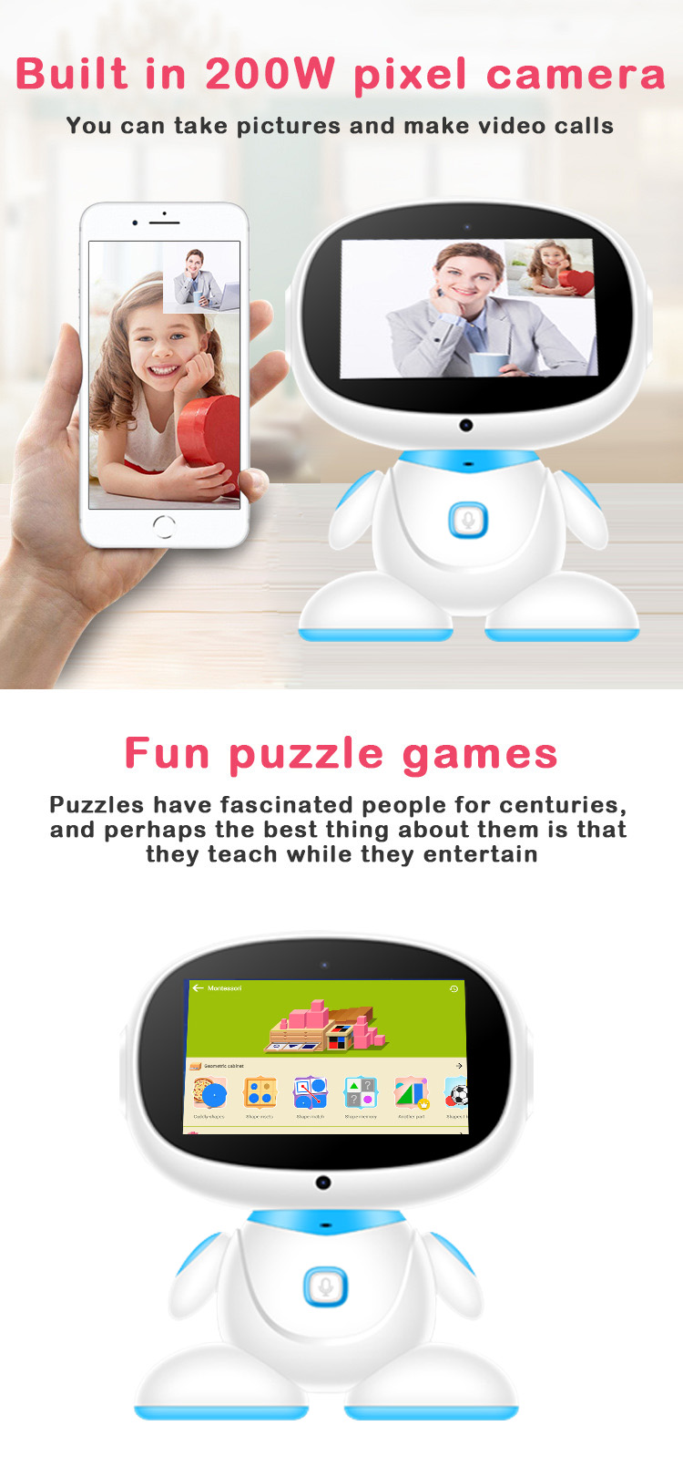 AI Robot Toy Educational Home School Kids Learning Machine Children Mini Educational Ai Emo Wifi Smart Toys Robot Intelligent — reference image 6