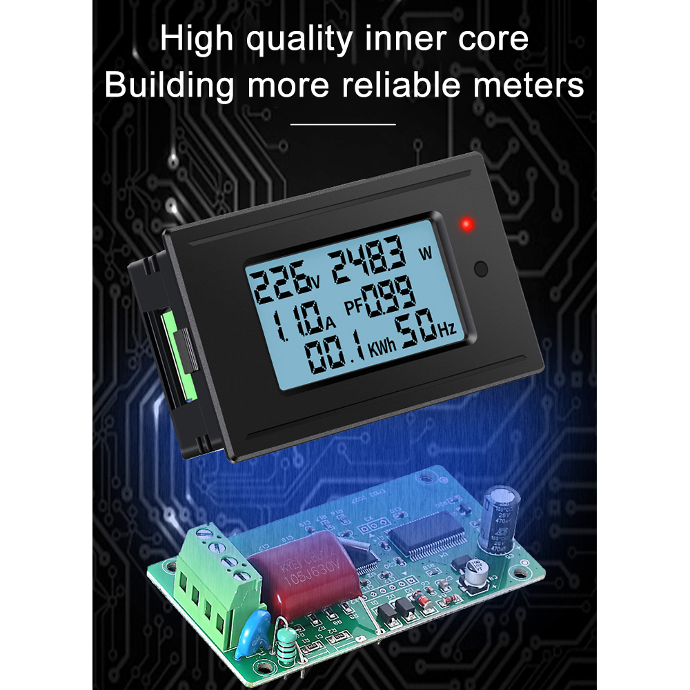 1100W/2200W/4400W/22000W Voltmeter Ammeter AC 5A/10A/20A/100A Power Electricity Meter HD Digital Display Voltage Current Meters — reference image 10