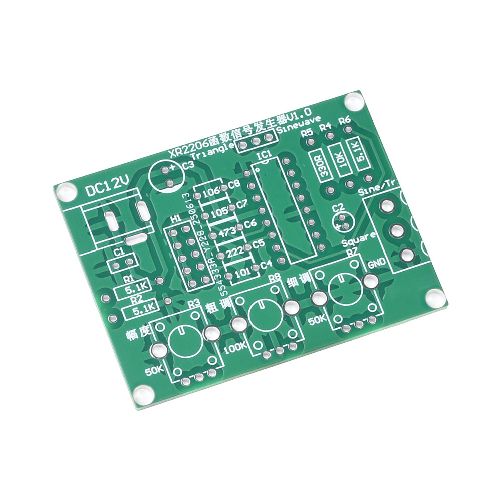 DC 9-12V High Precision Signal Generator DIY Kit Sine Triangle Square Waves 1Hz 1MHz Frequency Range Adjustable Frequency — reference image 13