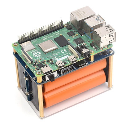 Waveshare UPS HAT (E) for Raspberry Pi, Supports 4×21700 Li batteries (NOT included), Bi-Directional Fast charging, Pogo Pins — reference image 6