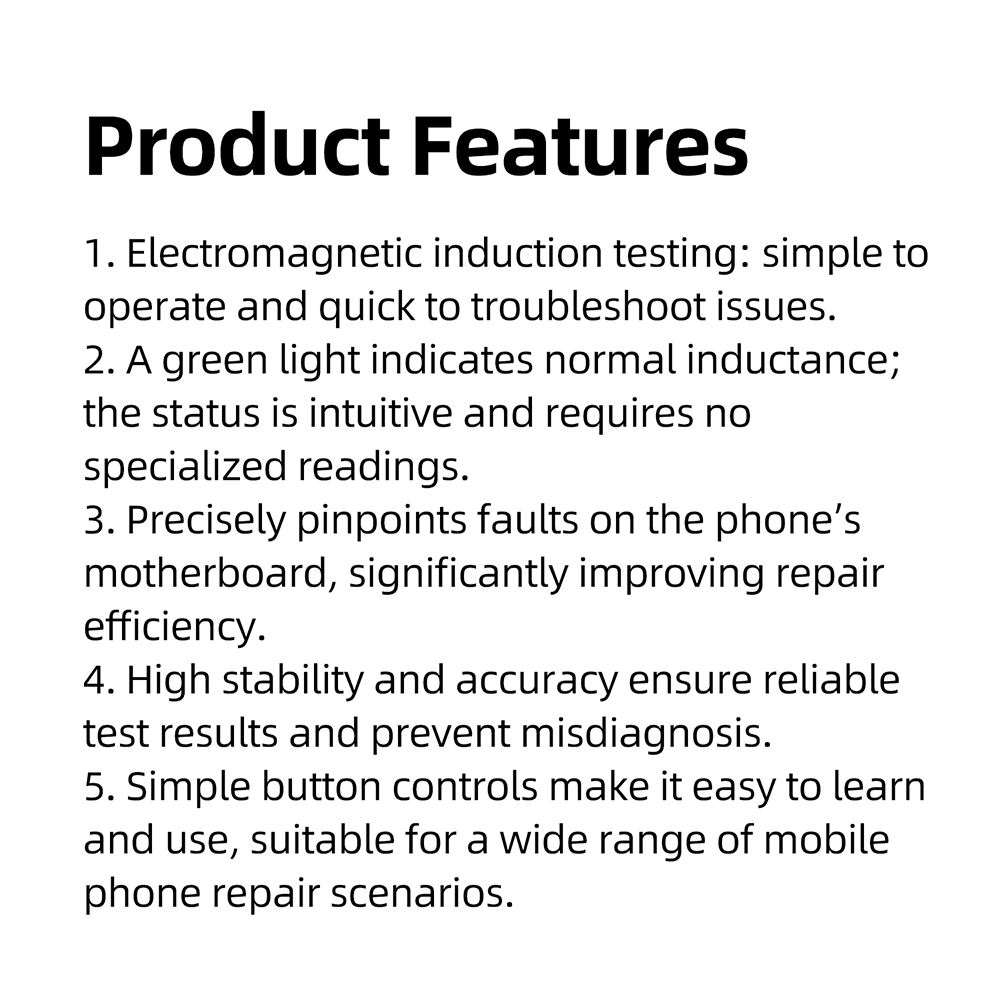 Inductor Tester Electromagnetic Induction Diagnostic Tool for Quick Phone Motherboard Repair with Stable Accurate Results — reference image 9