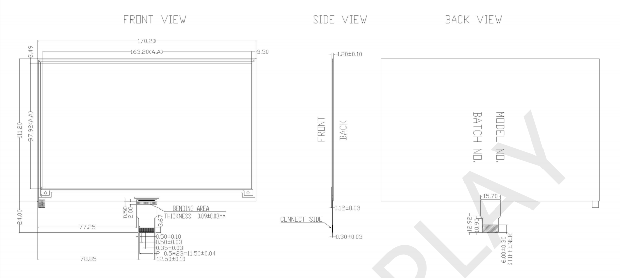 7.5 Inch E-Paper Display HD 800×480 Black & White E-Ink Screen 4s Refresh -25°C Cold-Resistant | Cold Storage Digital Label Screen — reference image 2