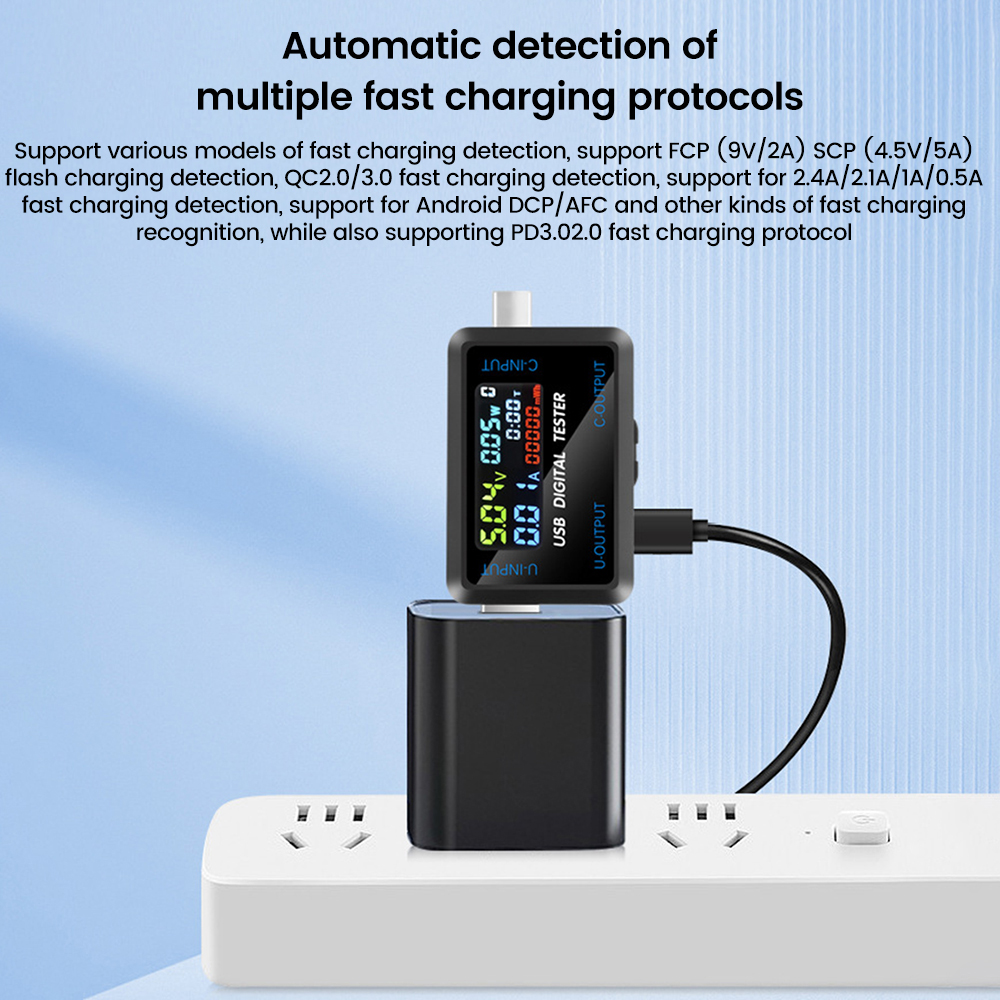 USB Tester 10 in 1 DC Digital Voltmeter Amperimetro Current Meter Volt Ammeter Detector Power Bank Charger Indicator Type C USB — reference image 5