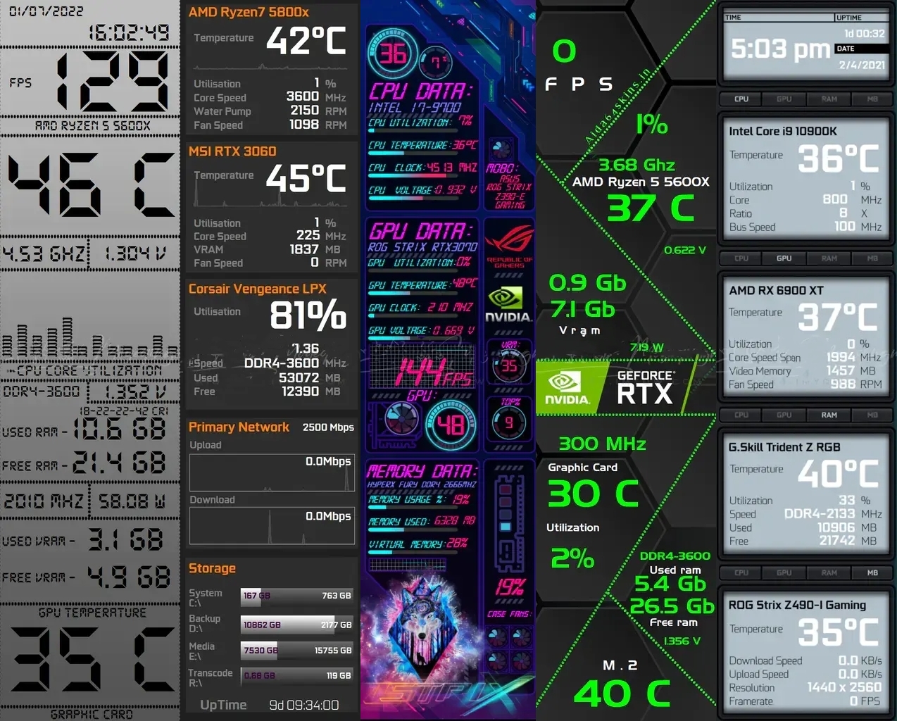 8.8 Inch Long Strip LCD Screen 1920*480 HD-MI Driver Board Secondary Monitor AIDA64 Sub Display CPU GPU SSD Information — reference image 2