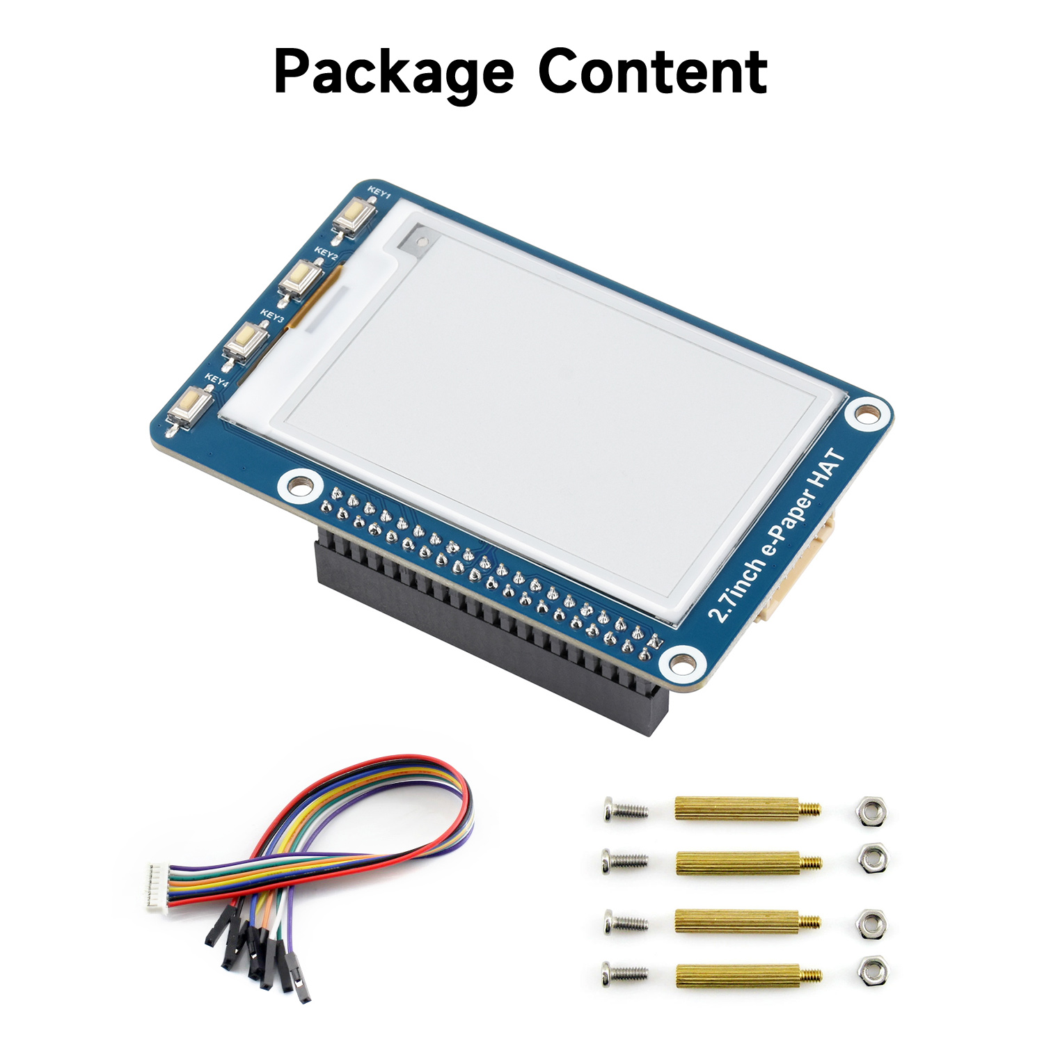 2.7inch E-Ink display HAT 264×176 for Raspberry Pi, SPI Interface — reference image 6