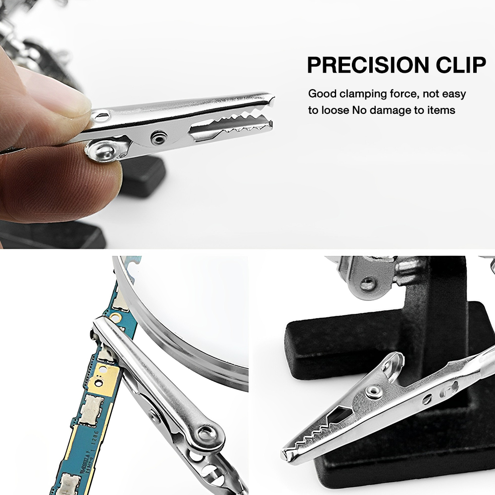 3.5X 12X Welding Auxiliary Clip Magnifier Electric Soldering Iron Circuit Board Welding Iron Magnifying Glass Bracket Tools — reference image 10