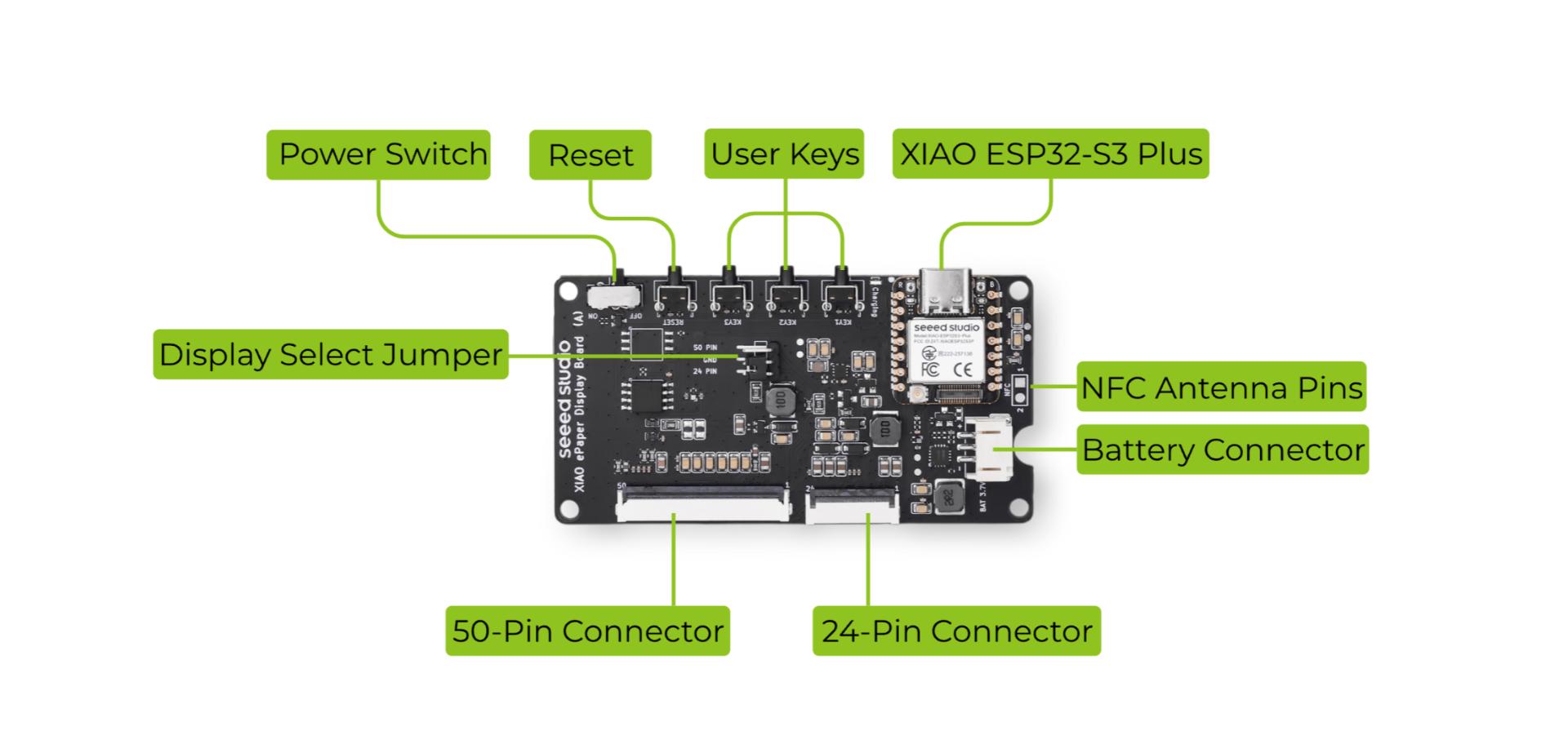 TRMNL BYOD 7.5″ (OG) e-ink DIY Kit, Monochrome e-ink Display 800×480, XIAO ESP32-S3 PLUS,Arduino Compatible,Battery Rechargeable — reference image 4