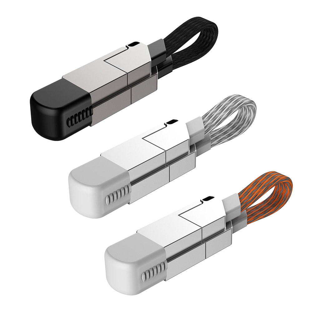 4 in 1 Multi Fast Charging Cable Keychain PD for iPhone Lightning 27W Andriod TYPE-C 60W QC 27W Fast Charging Data Cable Keychai — reference image 11