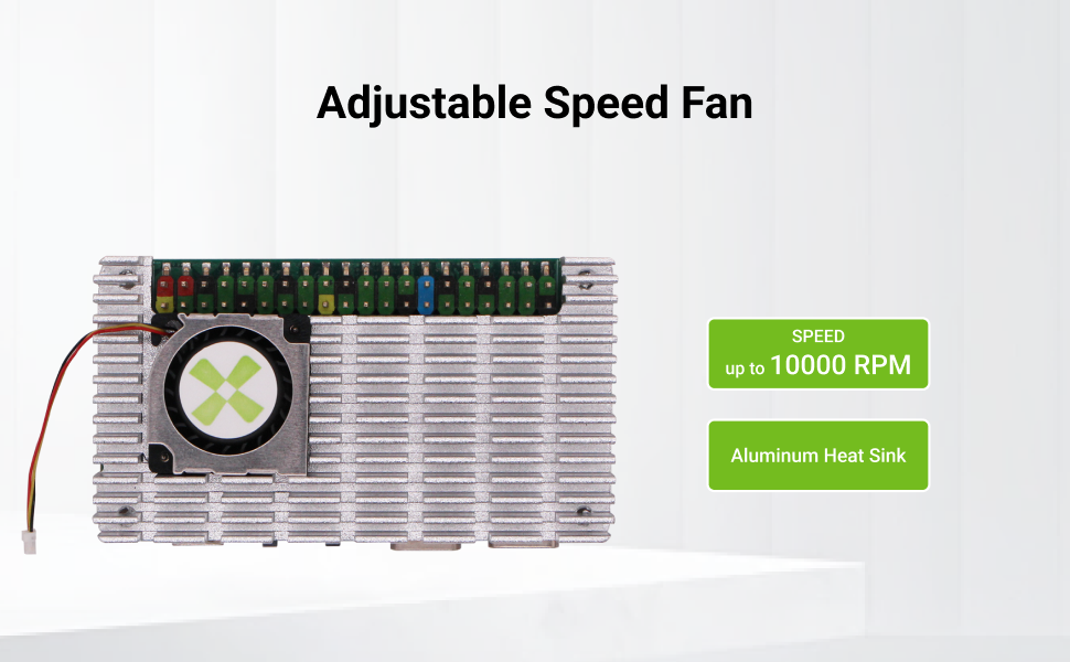 Radxa Heatsink 6510, Designed for Radxa ZERO 2 Pro, Adjustable Fan Speed, Easy to Install and Remove. — reference image 3