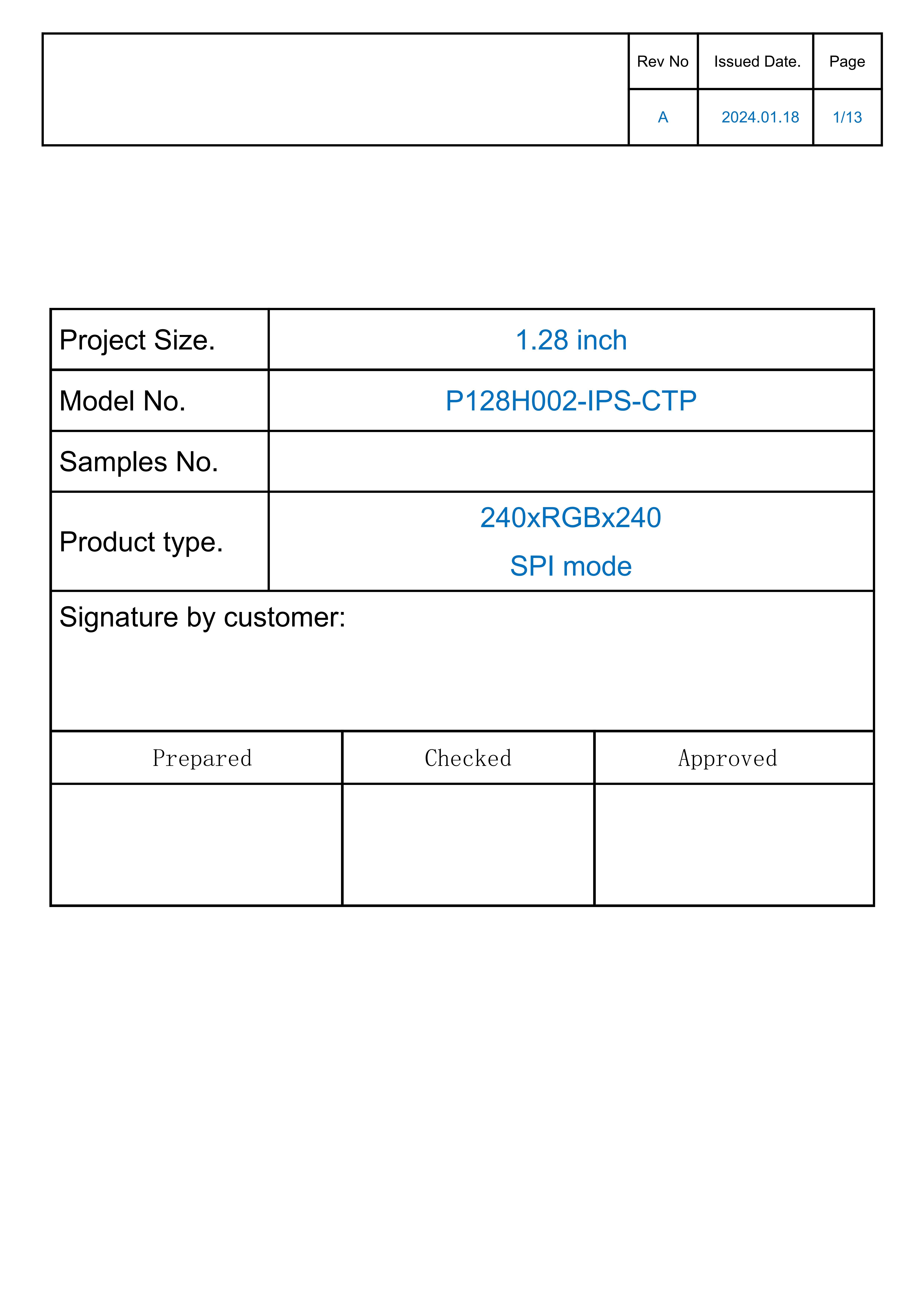 1.28 inch Round IPS Capacitive Touchscreen 4W SPI Interface 15Pin GC9A01 Driver/ CST816T CTP 240*240 — reference image 3
