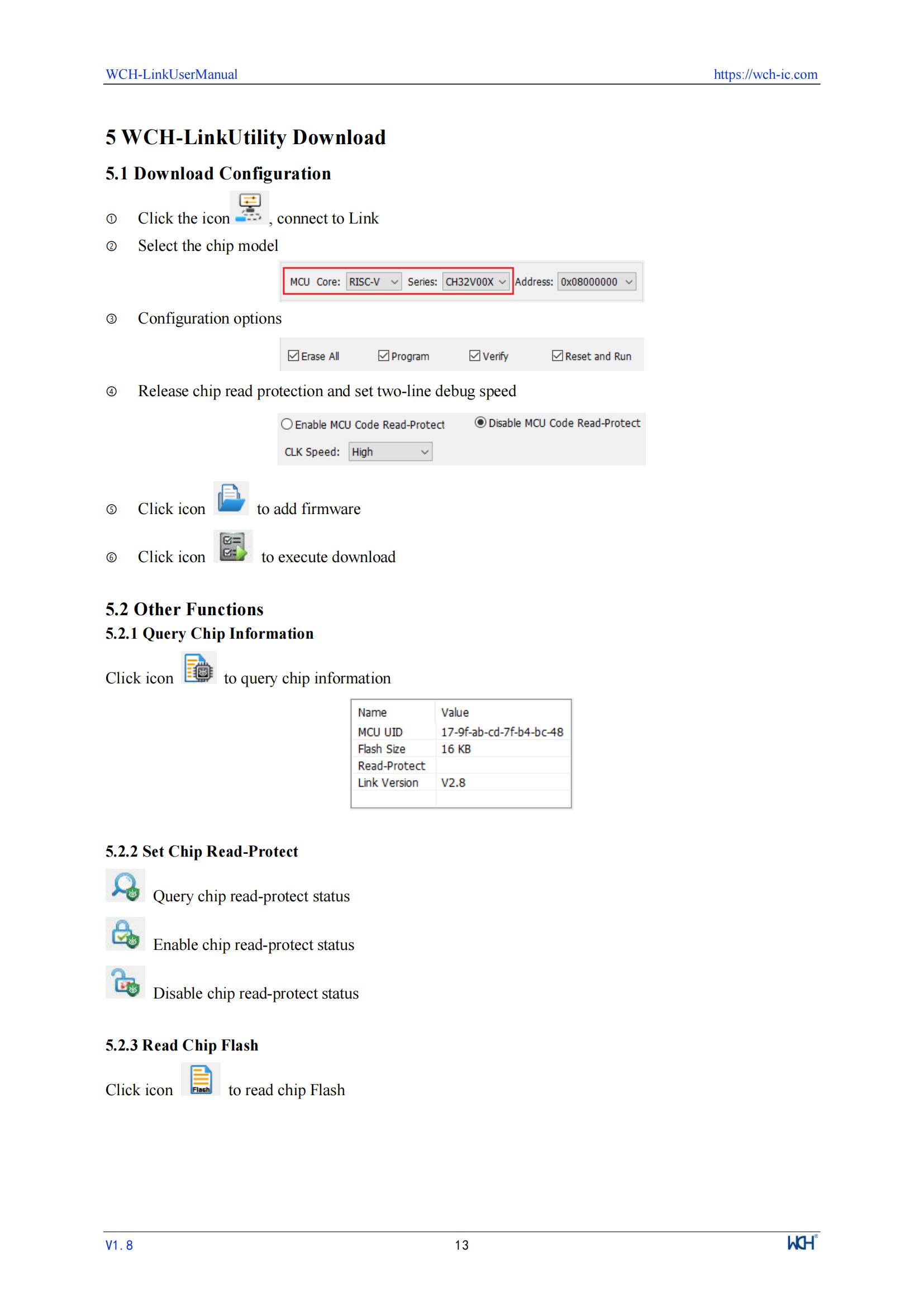 WCH LinkE Online Download Debugger Support WCH RISC-V Architecture MCU/SWD Interface ARM Chip 1 Serial Port to USB Channel — reference image 13