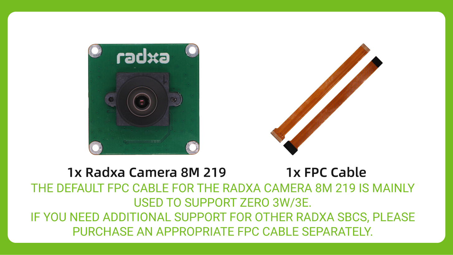 Radxa Camera 8M 219, Supports Radxa SBCs, IMX219 Sensor — reference image 1