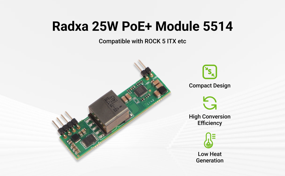 Radxa 25W PoE+ Module 5514, Compatible with ROCK SBCs — reference image 1