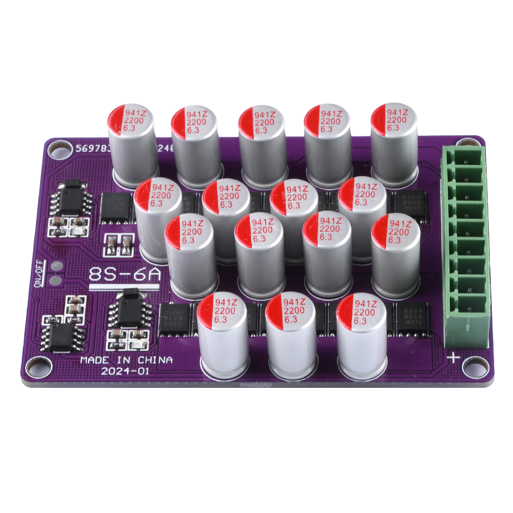 6A 2.5V-4.4V Active Equalizer Balancer 3S 8S Lifepo4 Equalization Balancing Li-Ion /LiFePo4 Lithium Balance Board — reference image 2