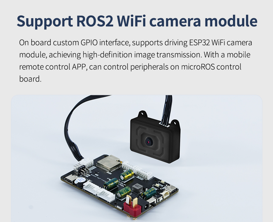 Micro ROS Control Board ESP32 Mode ROS2 with 6 Axis IMU Attitude Sensor Motor Drive Module for Raspberry Pi 5 Robot Car Kit — reference image 20