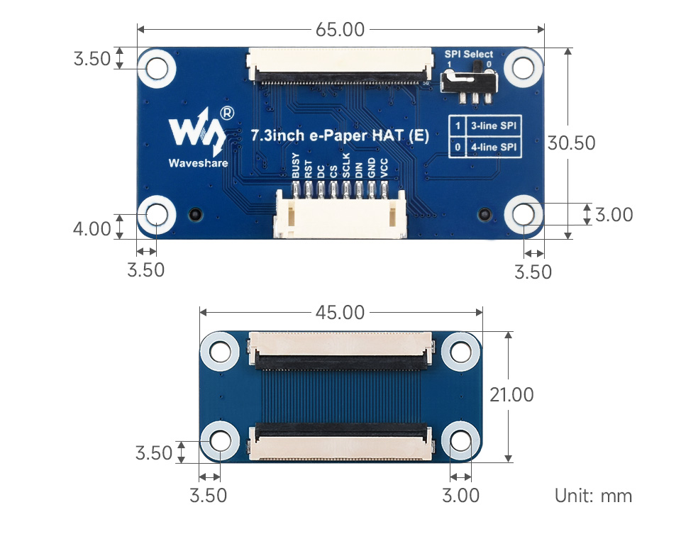 7.3 inch E-Ink Spectra 6 (E6) Full Color E-Paper Display, Low Power Consumption, 800×480 Pixels, SPI Communication — reference image 21