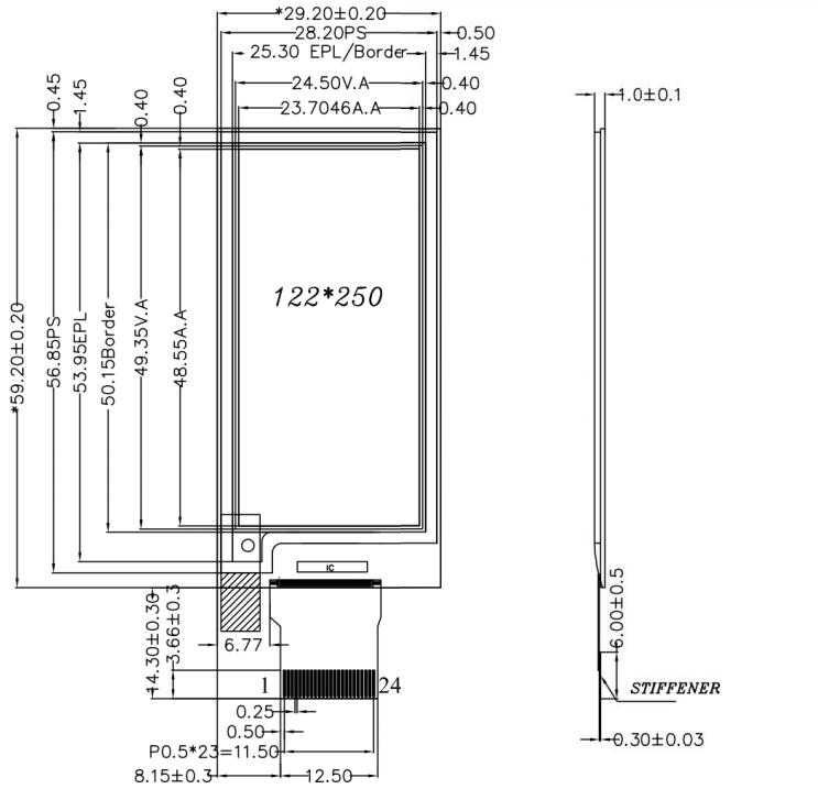 2.13 inch ePaper Display 1.5s Fast Refresh 250×122 Raspberry Pi E-Ink Screen — reference image 1