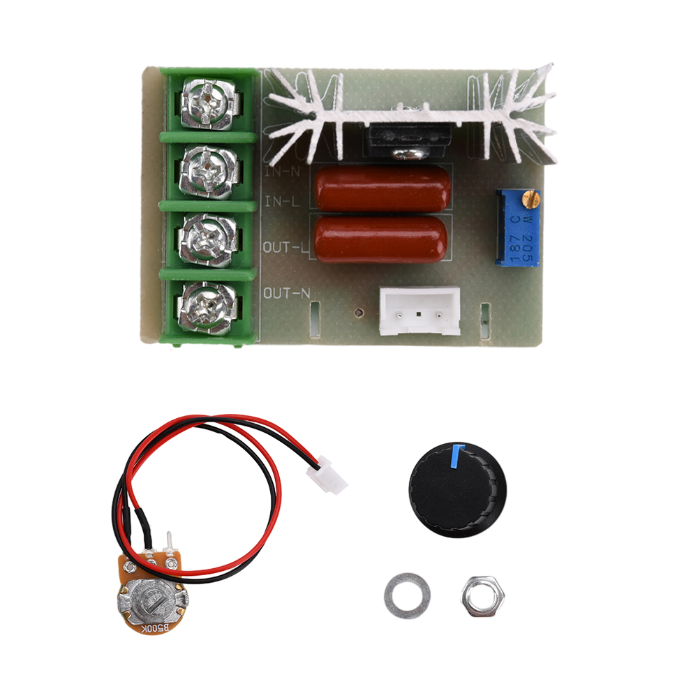 Voltage Regulator 2000 Watt AC 50 – 220 Volt Dimmer SCR Power Regulator Motor Speed Controller Home Improvement Regulators 2000W — reference image 6