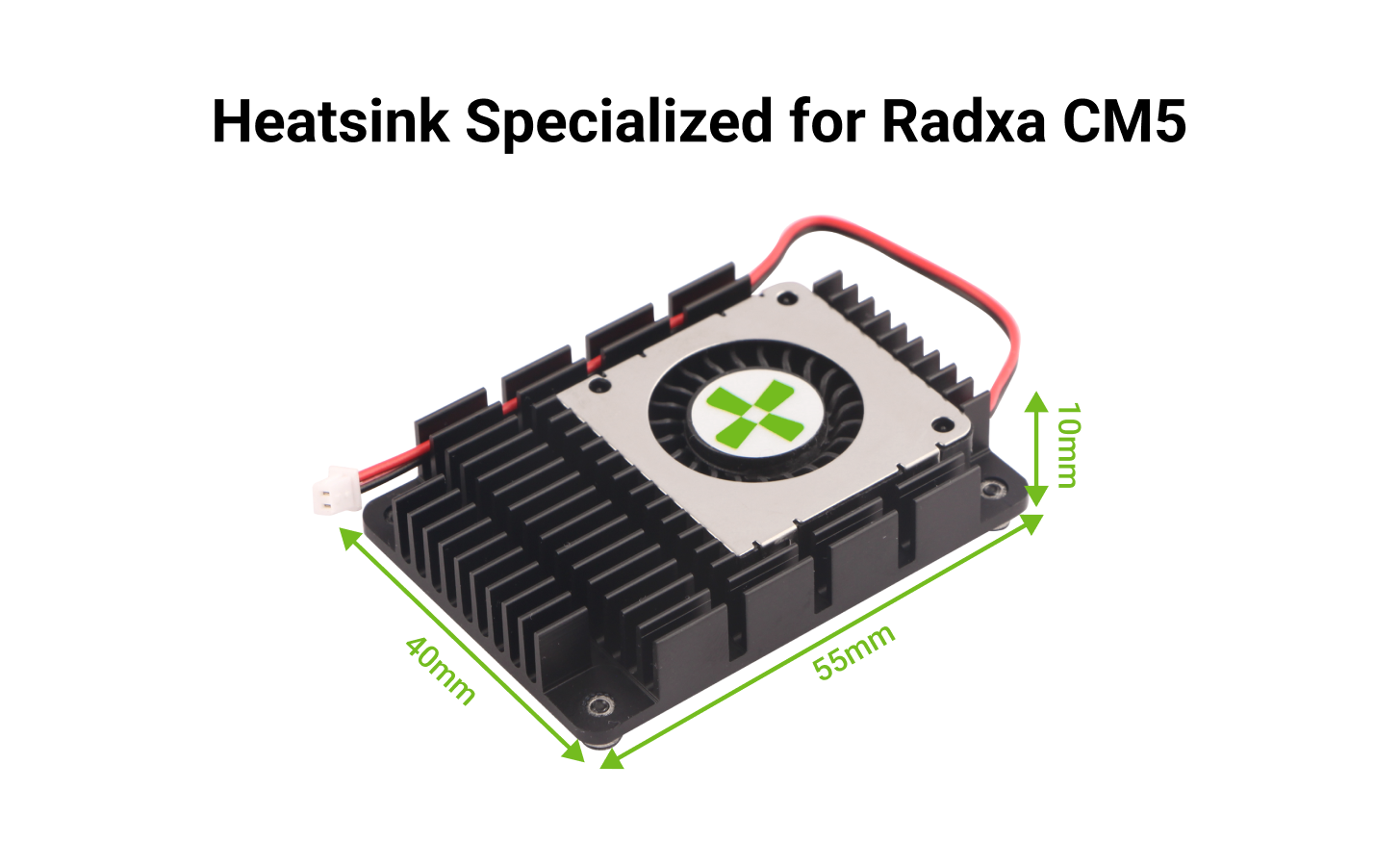 Radxa Heatsink 5540B for Radxa CM3, Adjustable Fan Speed, Easy to Install and Remove. — reference image 2
