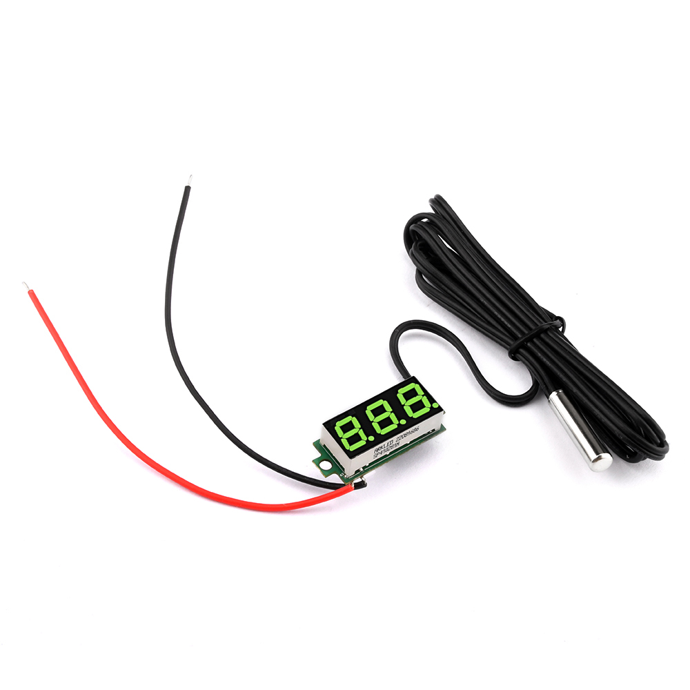 DC 12V 24V Mini Digital LED Thermometer for Car Temperature Monitor Panel Meter Measuring Range -50-125C with Temperature Probe — reference image 5