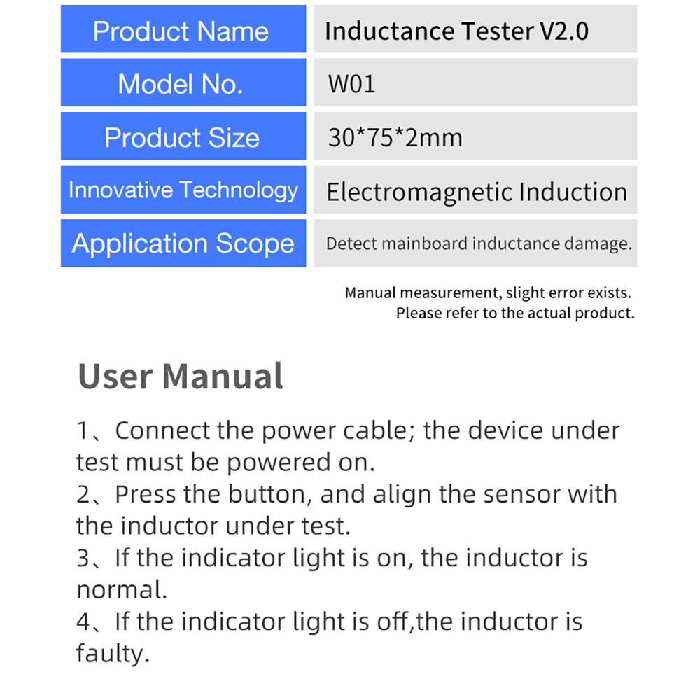 Smart Induction Tester for Phone Motherboard Coil Fault Detection with Type C Port Easy Plug Play Portable Diagnostic Tool — reference image 8