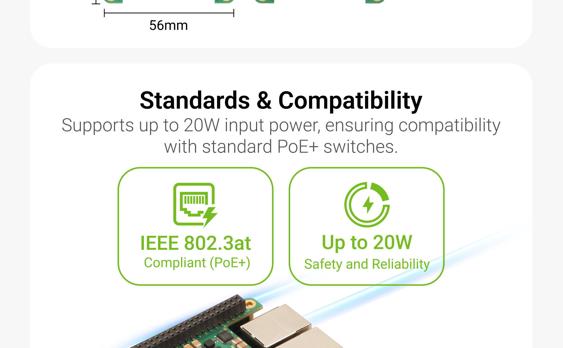 Radxa 20W PoE+ Module compact for CUBIE A5E — reference image 4