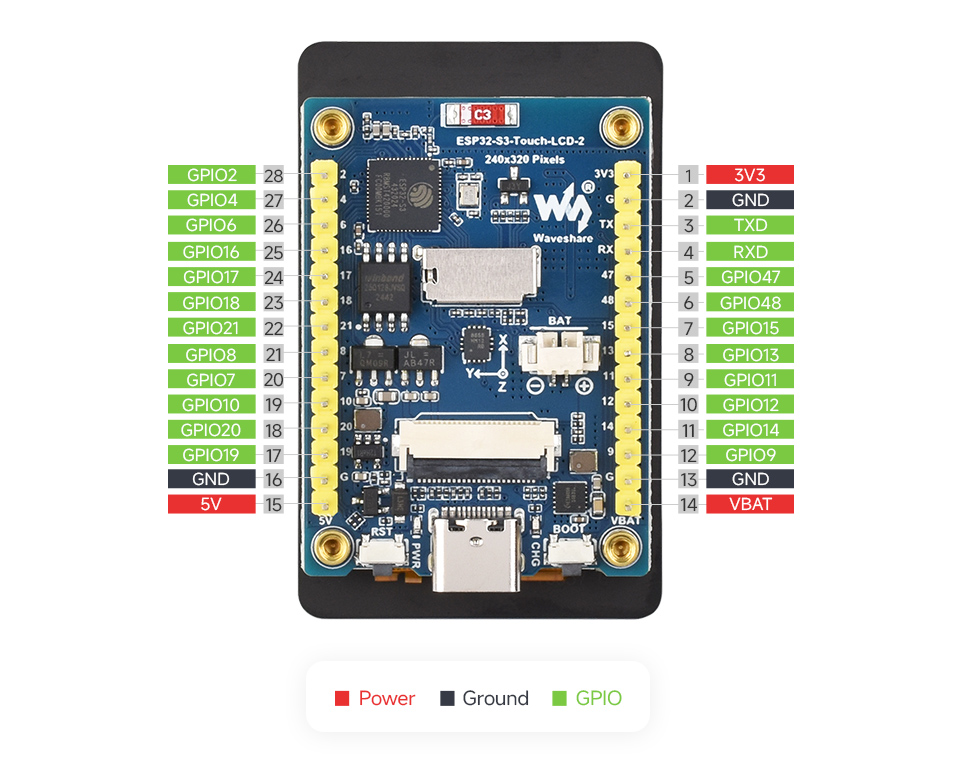 ESP32-S3 2inch Capacitive Touch Display Development Board IPS 240×320 With OV5640 Camera 32-bit LX7 Dual-core WiFi Bluetooth — reference image 9
