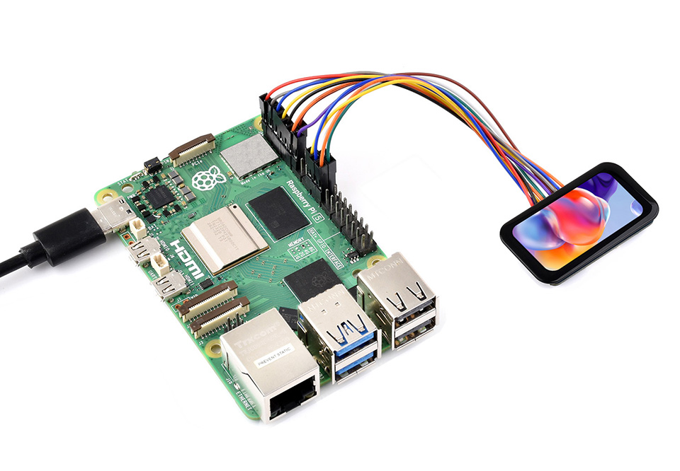 1.47inch LCD Display Module Development Board With Touch Panel Micro LCD Display 172×320 IPS SPI And I2C Communication — reference image 4