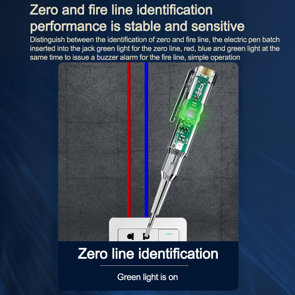 AC24-250V DC12-24V Intelligent Voltage Tester Pen Electric Screwdriver Test Pencil Induction Power Detector Circuit Indicator — reference image 10