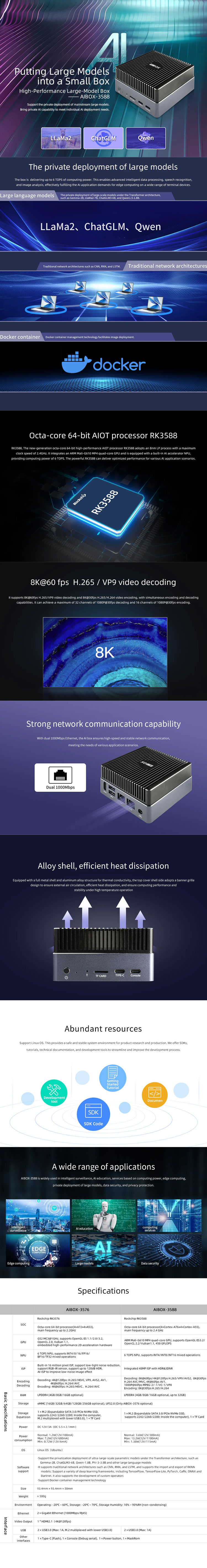 FIREFLY AIBOX-3588 Rockchip RK3588 for IoT Automation Machine Vision 5G AI Edge Computer Embedded PC — reference image 1