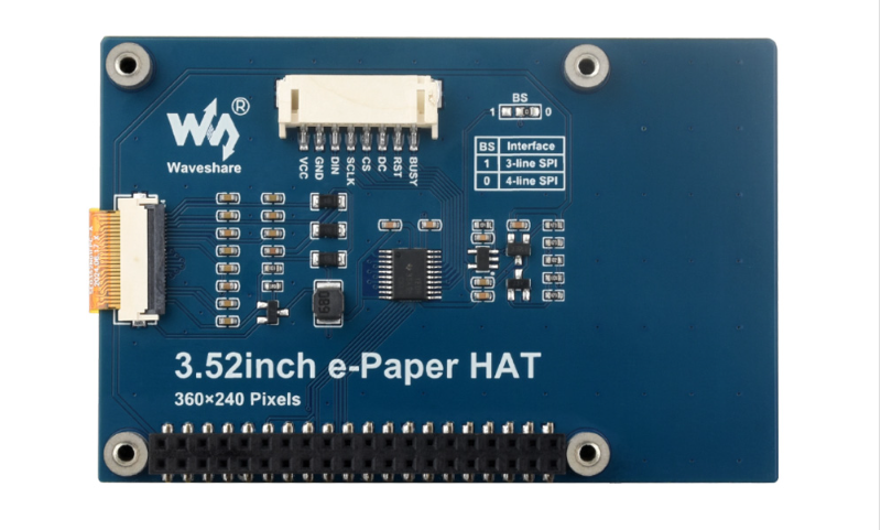 3.52 inch e-paper Display e-link red black and white support raspberry pi/STM32 paper screen 360×240 SPI Interface — reference image 9