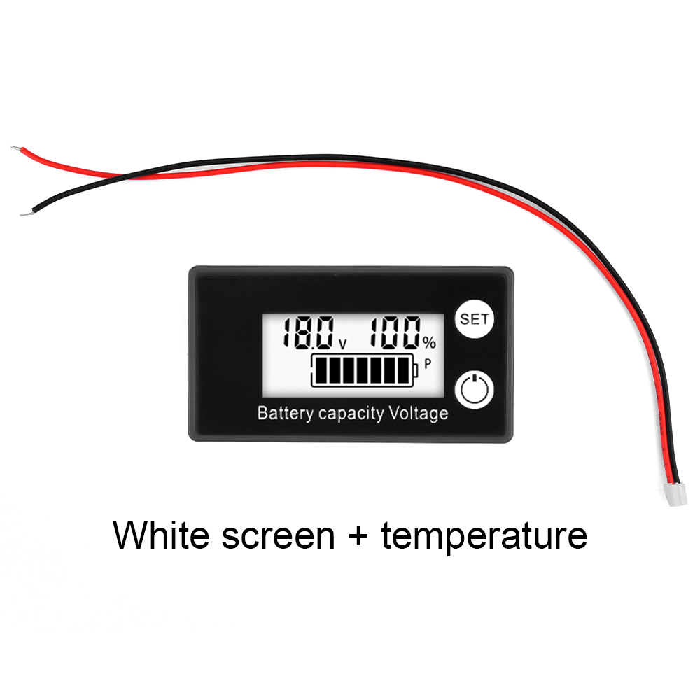 DC 8-100V Battery Capacity Indicator LCD Digital Electricity Meter Lead-acid Lithium LiFe PO4 Voltage Tester for Car Motorcycle — reference image 2