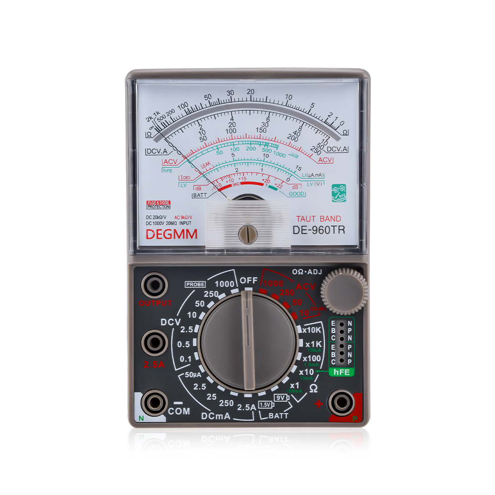 DE-960TR Pointer Mechanical Analog Multimeter Multi-Function AC DC Volt Ohm Current Electrician Maintenance Universal Test Meter — reference image 10