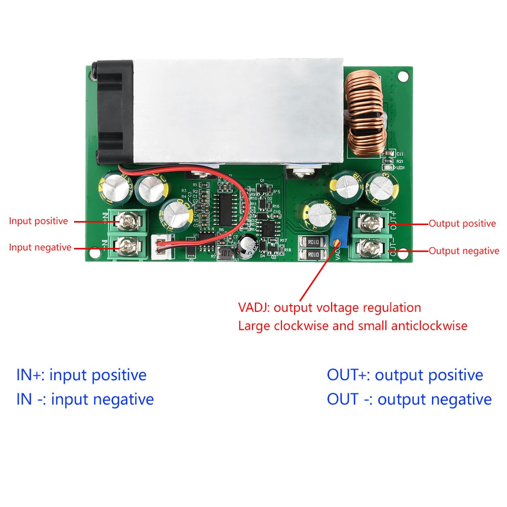 DC12-75V 600W 25A DC-DC Buck Constant Voltage Constant Current Converter Buck Regulator Adjustable Power Module — reference image 2