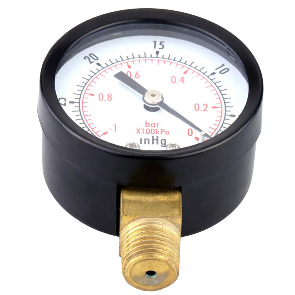Vacuum Manometer Mini Dial Dual Scale Dial Gauge 1/4″ NPT -30HG/0PS Vacuum Pressure Meter 2″ Dial Digital Display Gauge — reference image 2