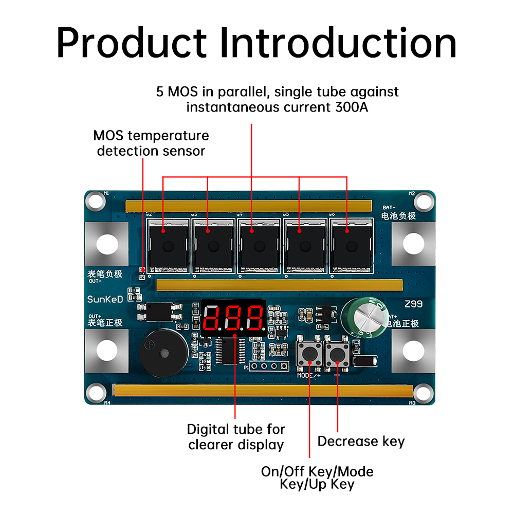 99 Gears 12V Spot Welder Kit Digital Power Adjustable Spot Welding Pen Control Board Nickel Sheet For 18650 Lithium Battery — reference image 4