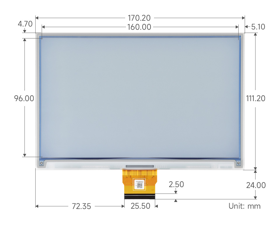 7.3 inch E-Ink Spectra 6 (E6) Full Color E-Paper Display, Low Power Consumption, 800×480 Pixels, SPI Communication — reference image 20