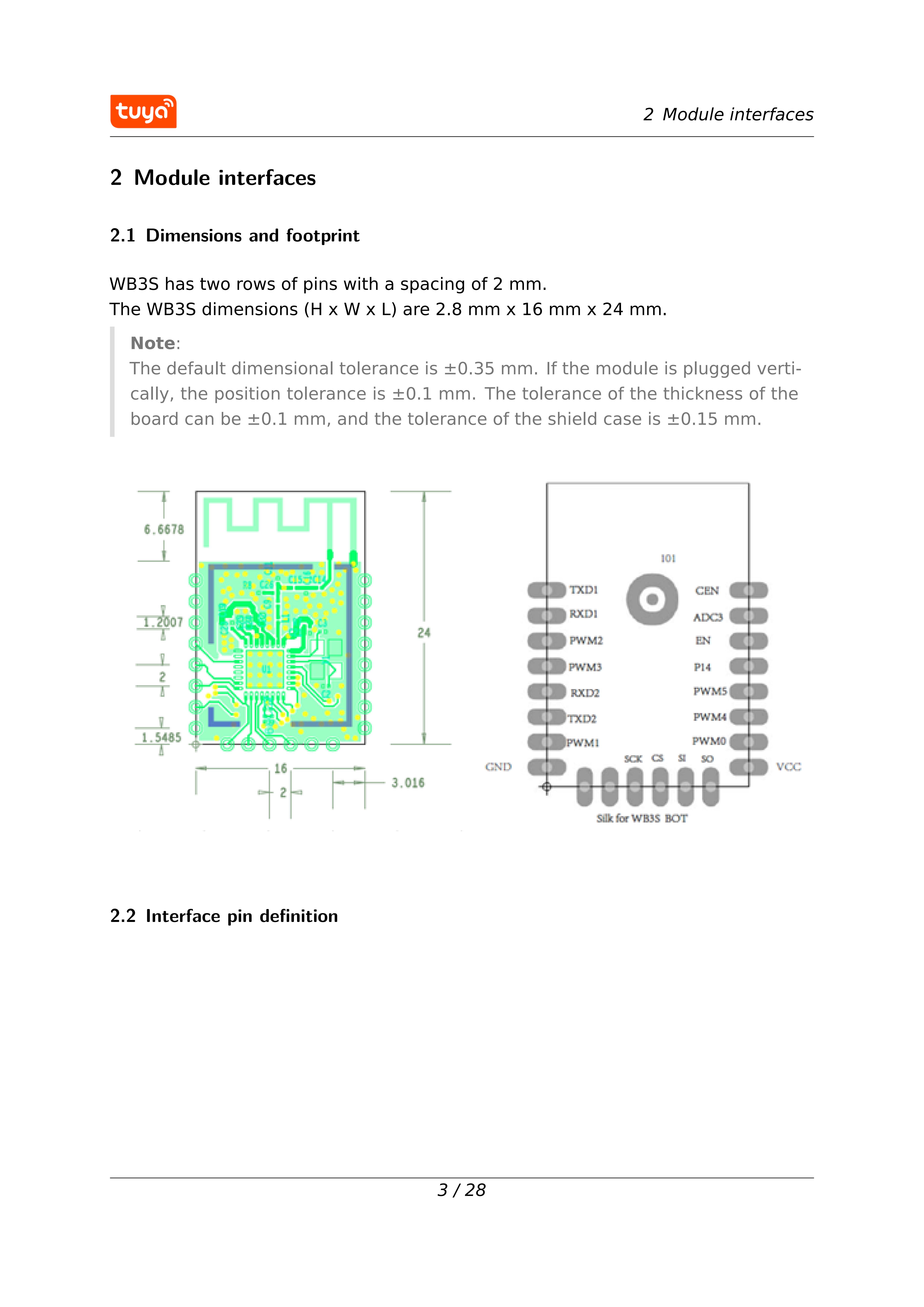 Tuya WBR3 Module Wi-Fi/Bluetooth RTL8720CF Chip Low Power Embedded wbr3 Serial Transmission Module — reference image 3