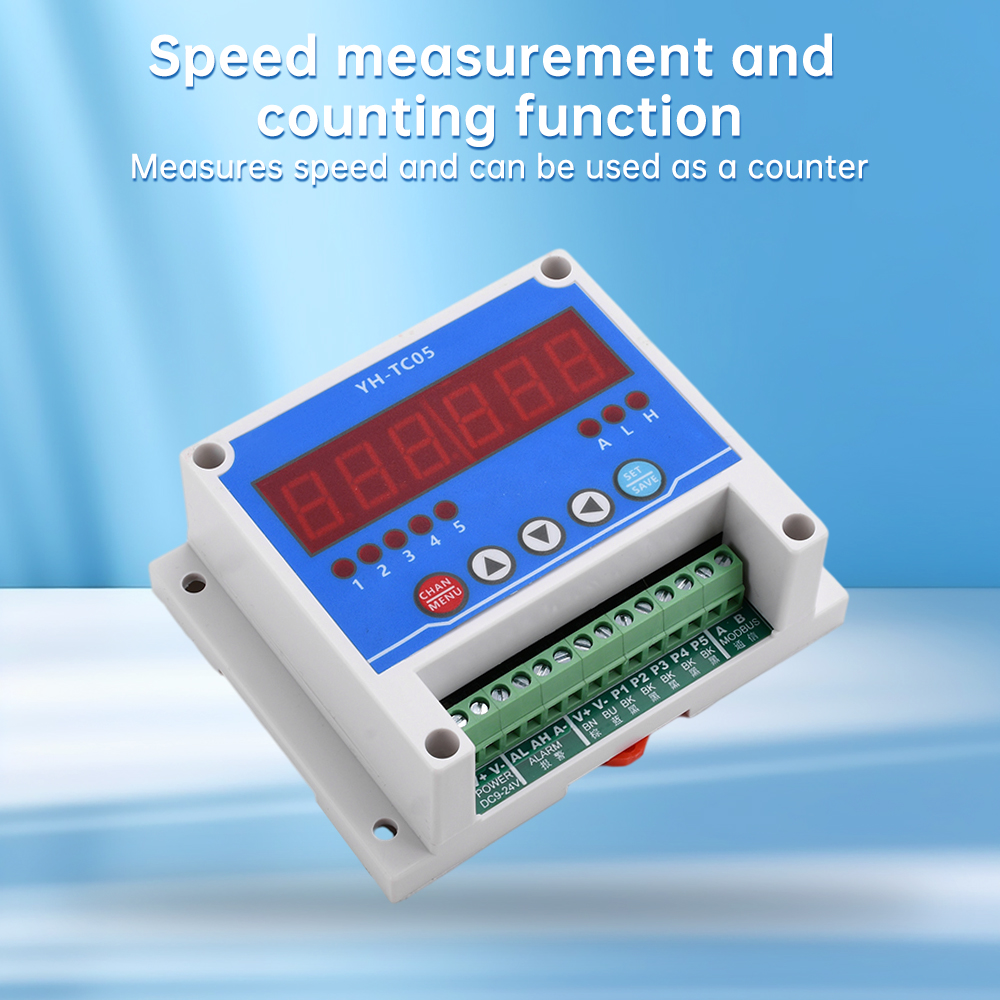 YH-TC05 DC12-24V Tachometer Counter Electronic Digital Display Tachometer Gauge Sensor Non-Contact Motor Speed Meter with Modbus — reference image 3