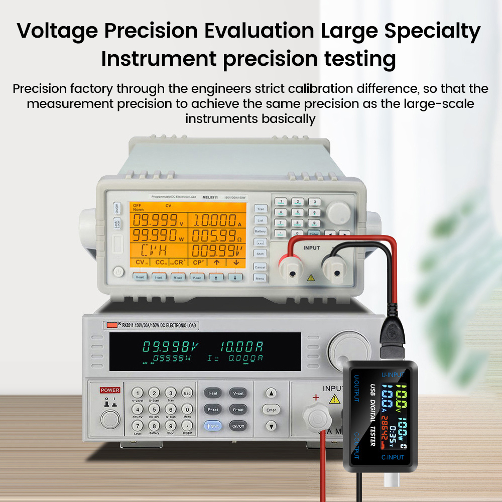 USB Tester 10 in 1 DC Digital Voltmeter Amperimetro Current Meter Volt Ammeter Detector Power Bank Charger Indicator Type C USB — reference image 11