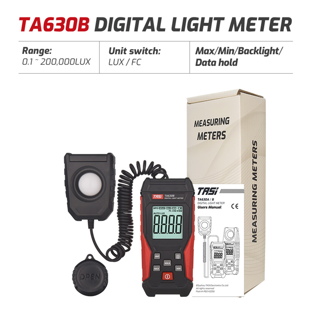 TASI TA630 Luxometer Professional Lux Meter Handheld Light Meter High Accuracy Luxmeter 0.1-200000LUX Illuminometer Photomete — reference image 14