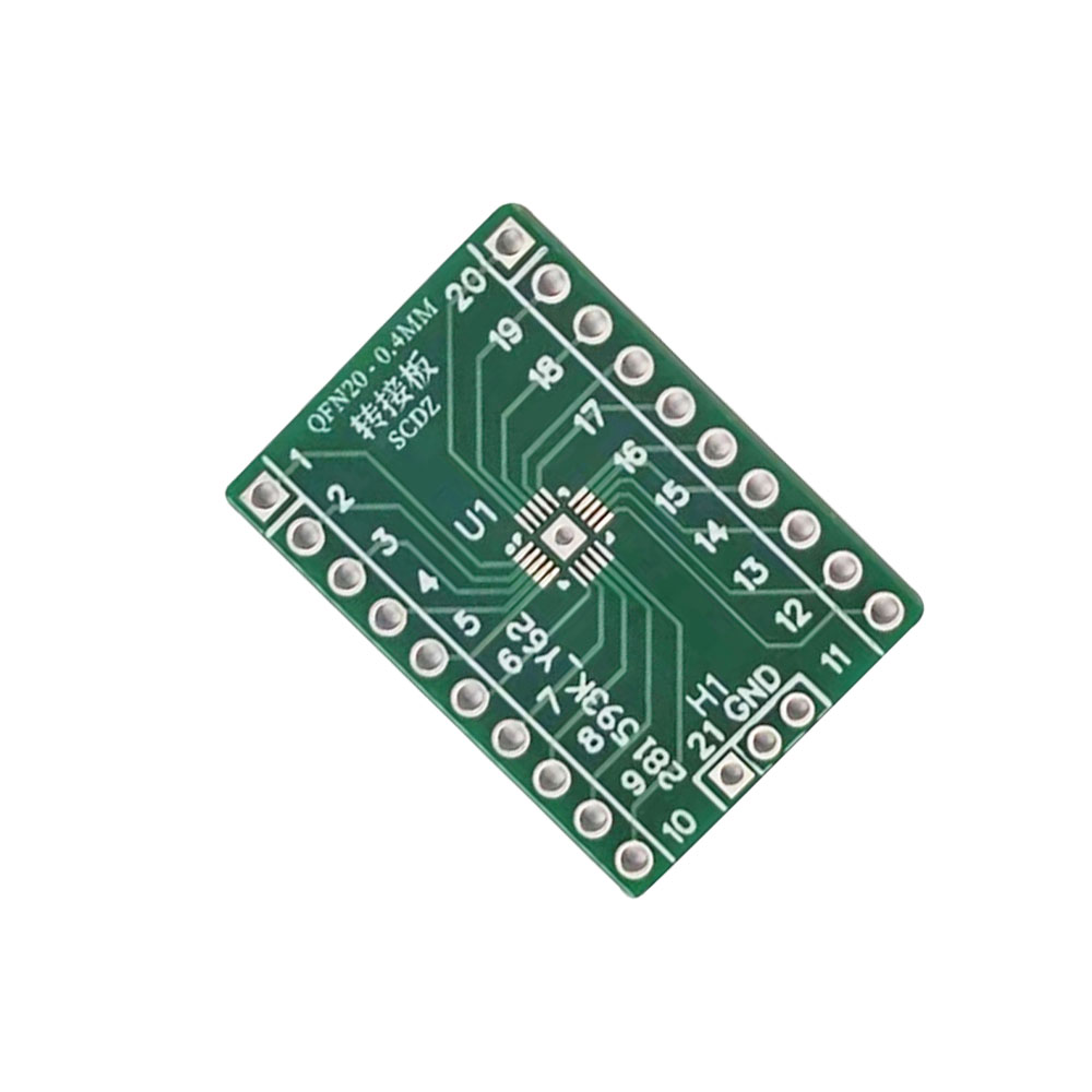 QFN20 Adapter Board Converter Plate Pinboard Patch SMD to DIP 0.4mm Spacing Transfer Board — reference image 1