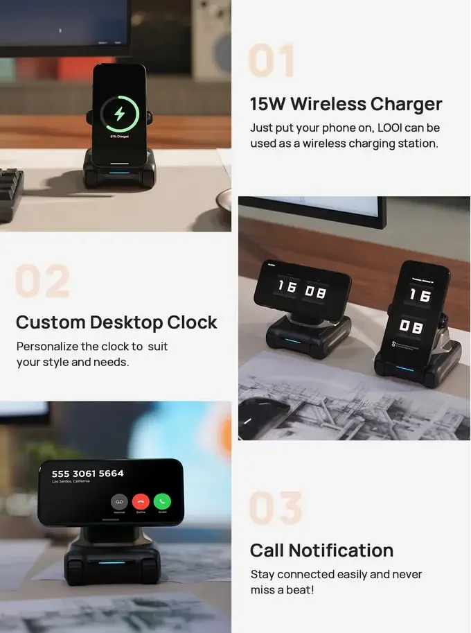 LOOI Smart Desktop Robot | AI Desktop Companion,ChatGPT Voice Interaction,Memory,Gesture& Face Recognition,Emotional Support — reference image 12