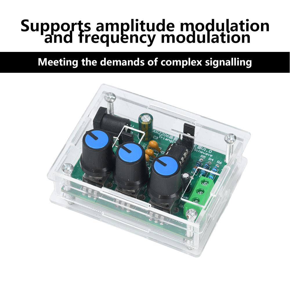 DC 9-12V High Precision Signal Generator DIY Kit Sine Triangle Square Waves 1Hz 1MHz Frequency Range Adjustable Frequency — reference image 4